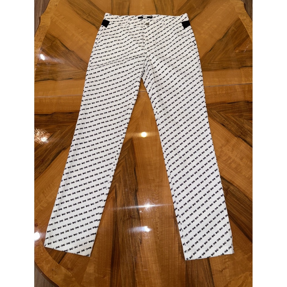 WAAC (Win At All Costs) Golf Pants white‎ geometric Golfer print Size 32